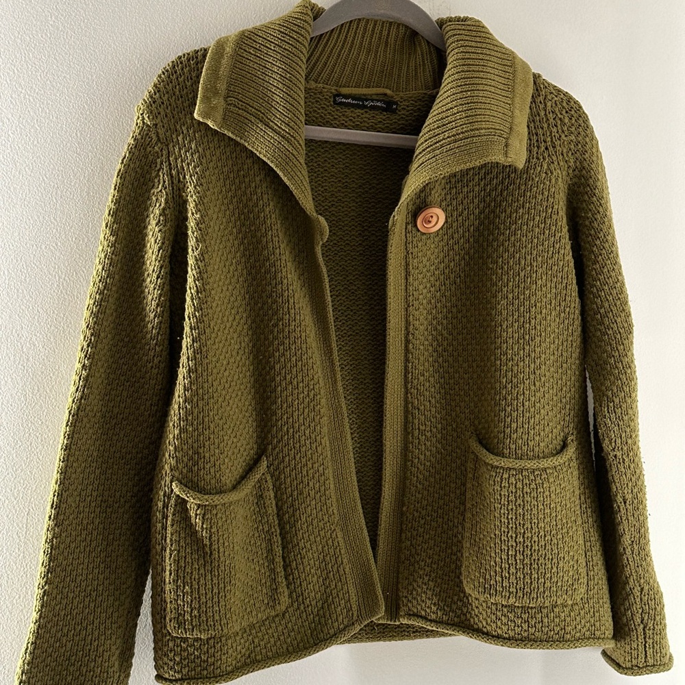 Gudrun Sjoden Moss Green Knit Jacket